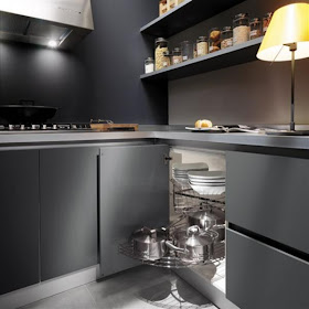 Dark Grey Kitchen Cabinets Design
