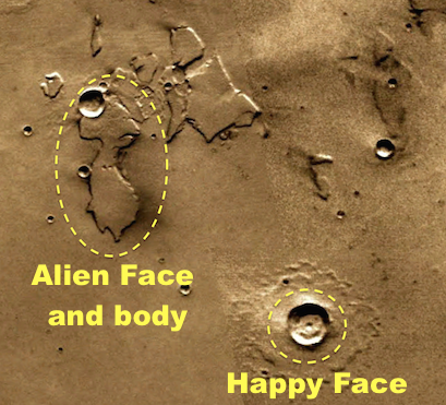 smiley face of mars