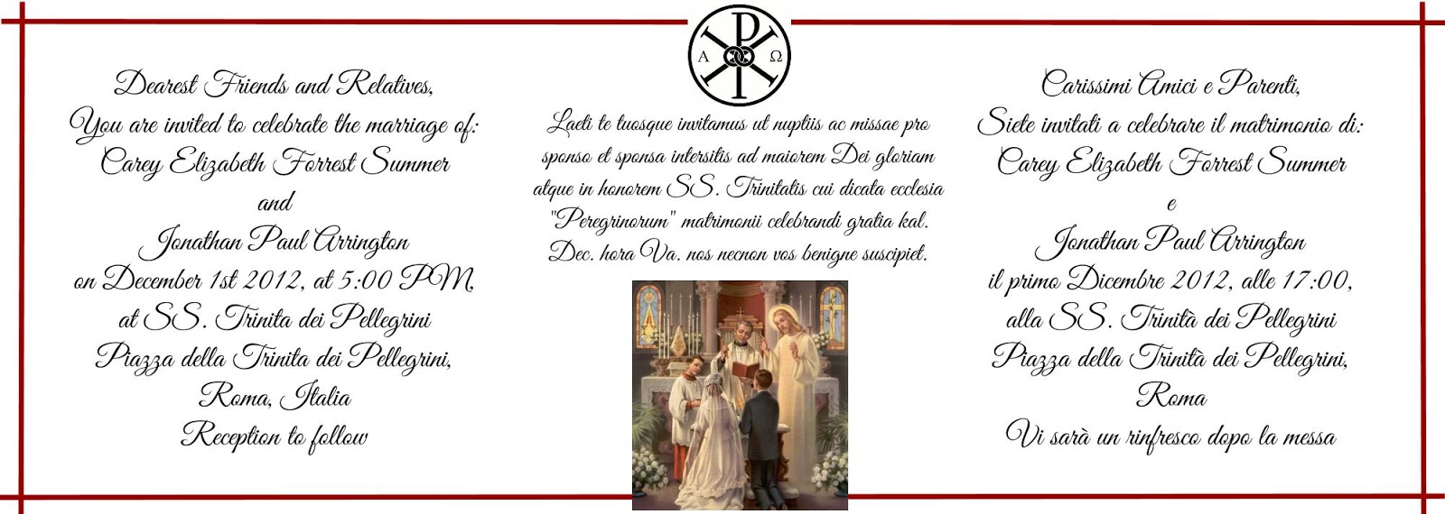 Orbis Catholicus Secundus How to Write a Wedding Invitation in Latin