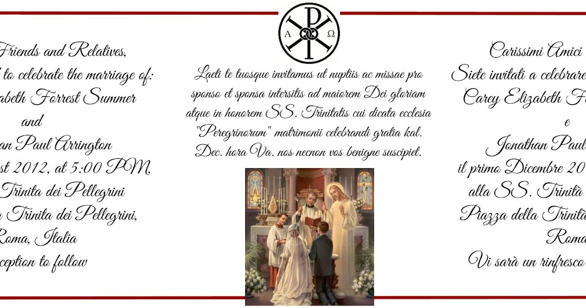 Orbis Catholicus Secundus How to Write a Wedding Invitation in Latin
