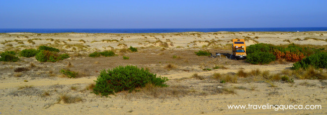 Playa de San Jacinto en la zona centro de Portugal