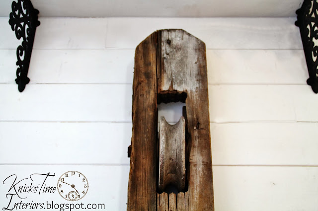 Upcycled Antique Barn Pulley and Bread Tins Wall Bins via Knick of Time
