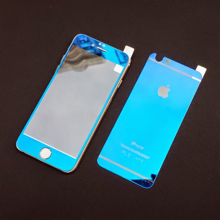 Plated Color Tempered Glass for iPhone 6 6s 5 Colors Black Blue