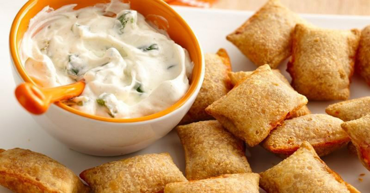 Jalapeño Popper Dip and Pizza Rolls