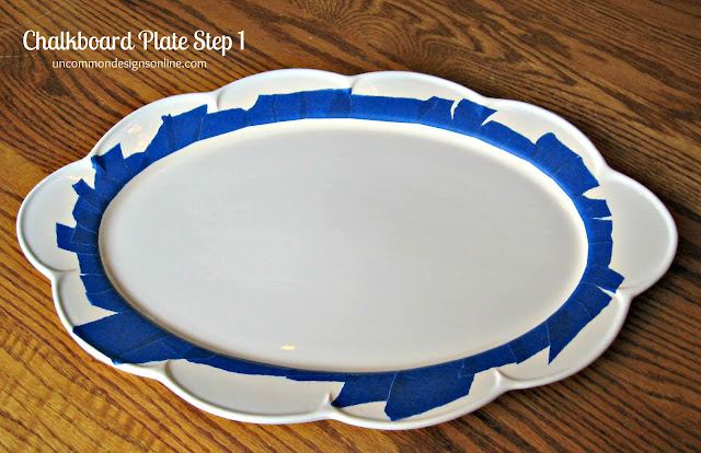 Chalkboard Plate tutorial