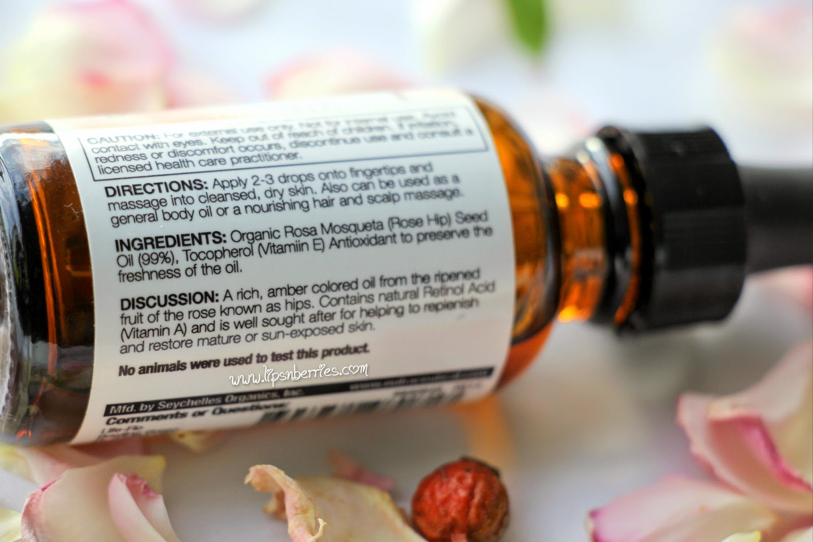 LifeFlo Pure Rosehip Seed Oil Review! LIPS n BERRIES