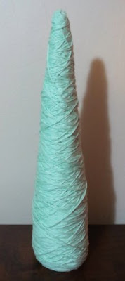 wind wool around cone