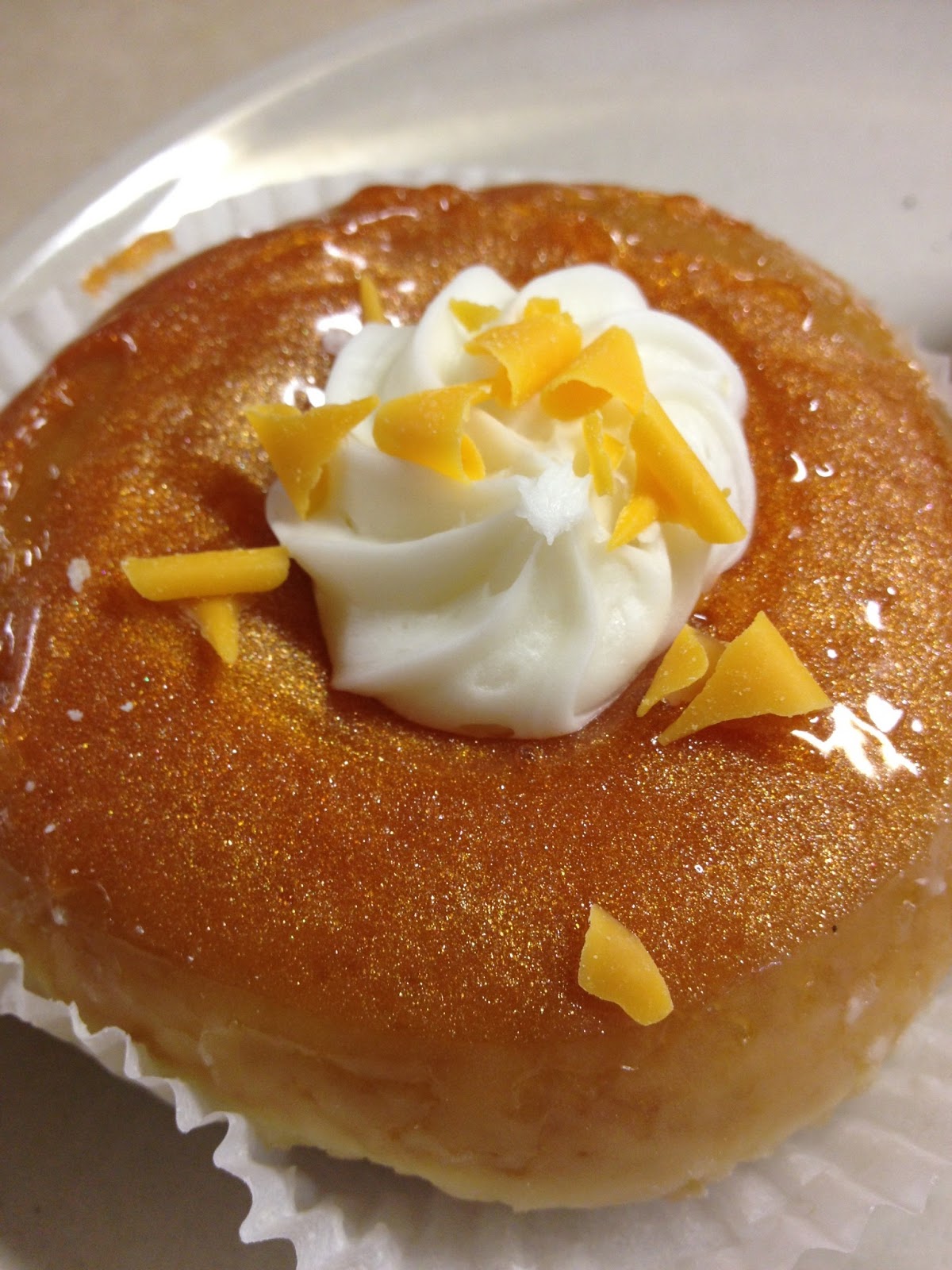 Creamy Steaks Cookie Crunch Doughnut & Orange Gloss Sundae, Krispy Kreme