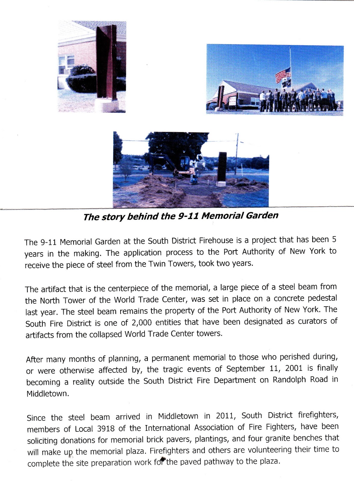 The Middletown Insider South Fire District September 11th Memorial