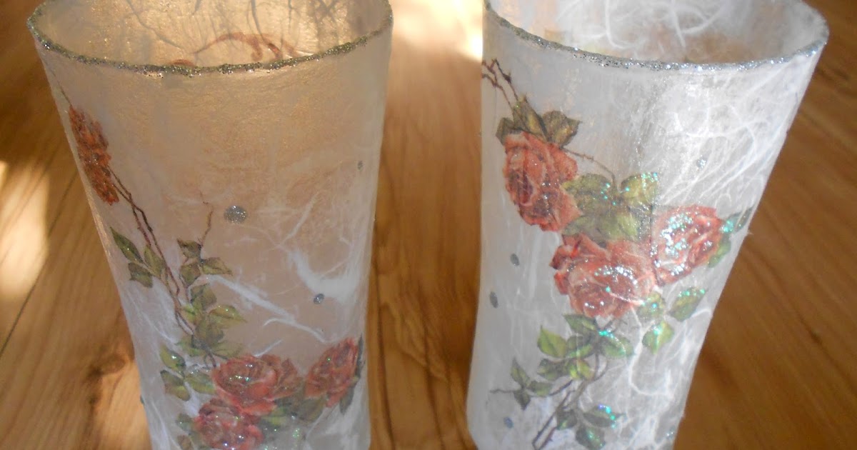 sztuka decoupage Lampiony.