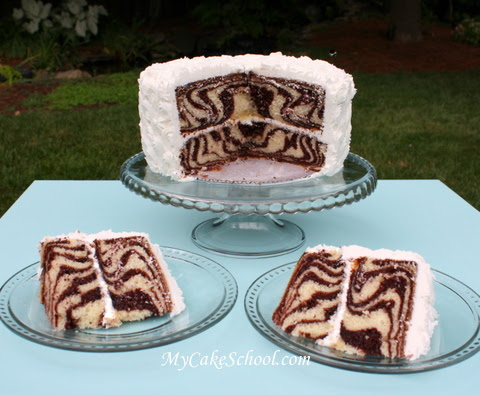 Zebra Print Birthday Cakes on Birthday Party Blog   Guest Tutorial    How To Make A Zebra Cake With