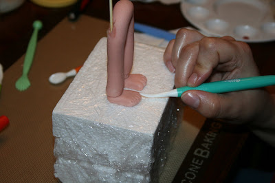 hula kit figure toenails tool gumpaste fancy form then take
