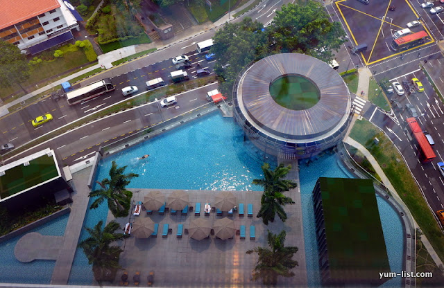 Looking Down to the Pool from Our Room Park Hotel Alexandra, Singapore