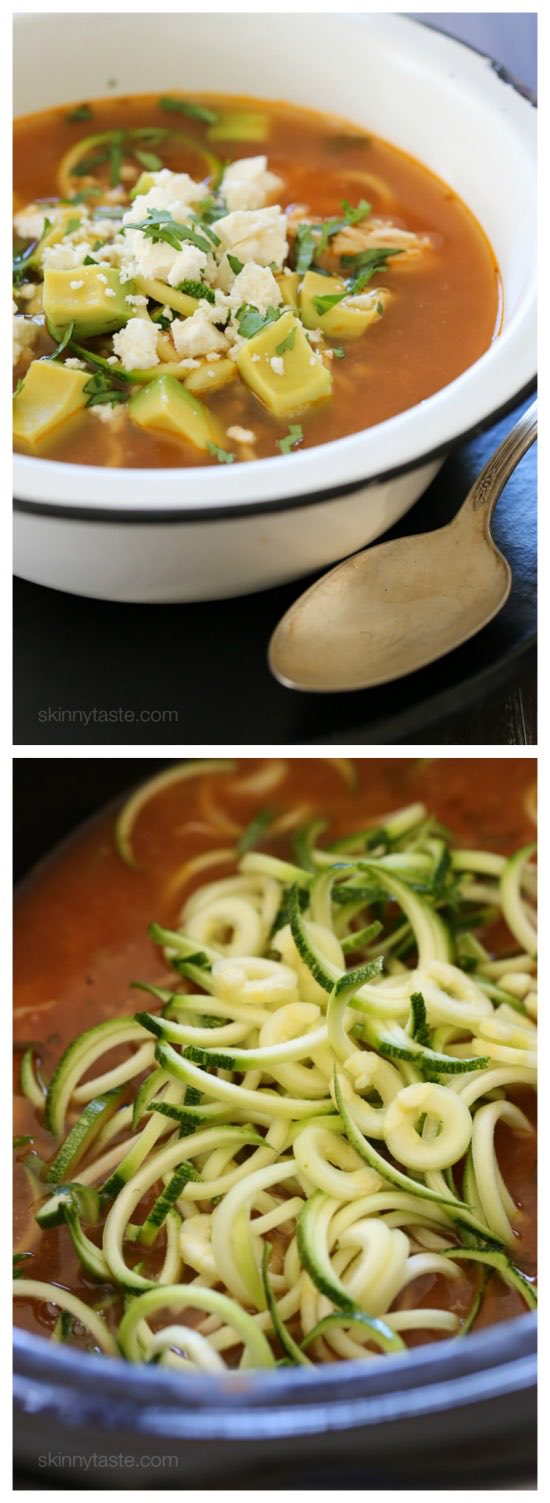 Slow Cooker from Scratch® Slow Cooker Chipotle Chicken Zucchini Fideo