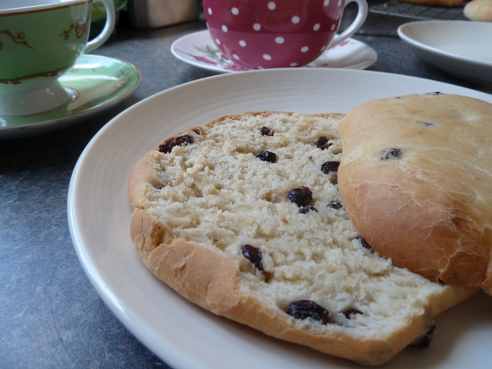 I sneakily ate one of the tea cakes fresh from the oven with a little