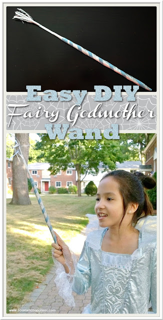 Cinderella Movie Deluxe Fairy Godmother Costume plus DIY Magic Wand Craft| www.3Garnets2Sapphires.com
