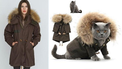 cat matching outfits pet couture owner outfit human designer parka cats clothes jacket luxury spend king gown same