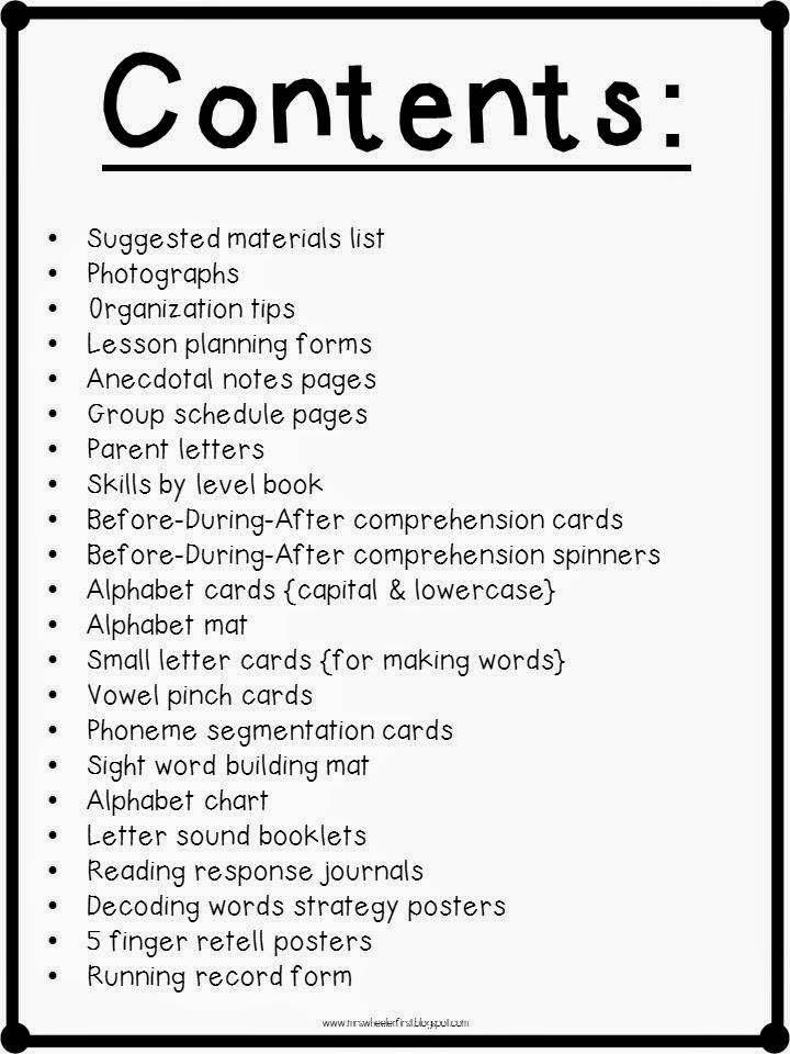 Mrs. Wheeler's First Grade Tidbits: Guided Reading Resources