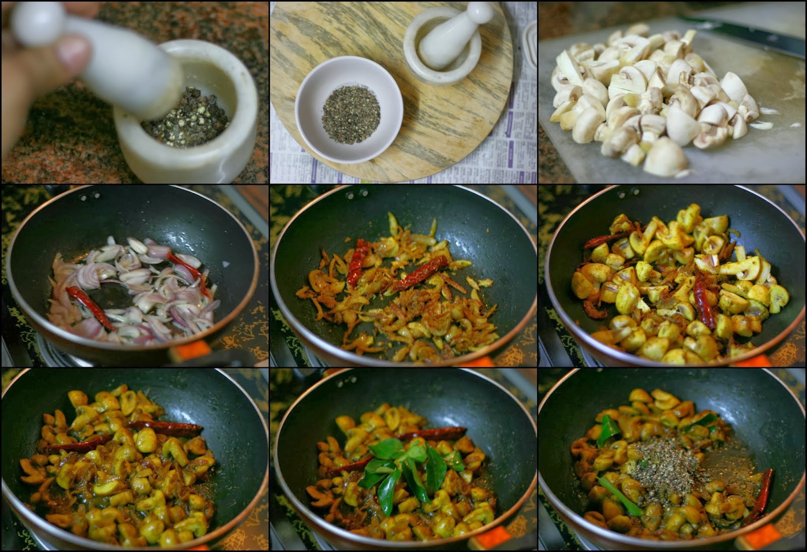 Nan's yum-yums!: Pepper Mushroom | Mushroom Pepper Fry