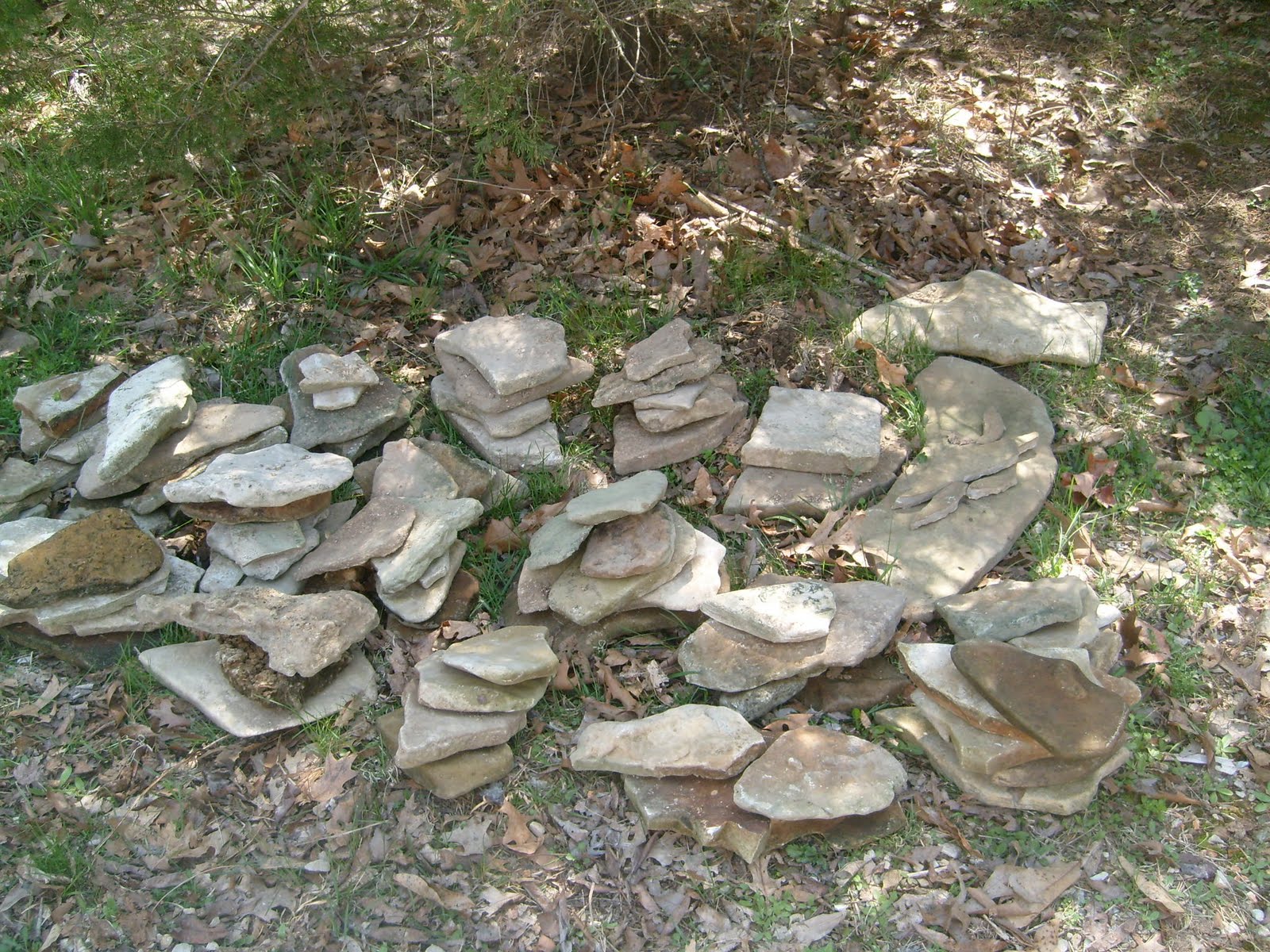 river rock path