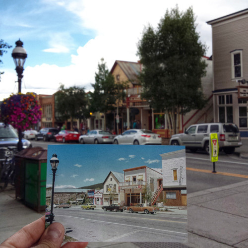 A street in Colorado. - He Traveled To The EXACT Same Places As His Grandparents, The Photos Brought A Lump To My Throat. A street in Colorado. - He Traveled To The EXACT Same Places As His Grandparents, The Photos Brought A Lump To My Throat.