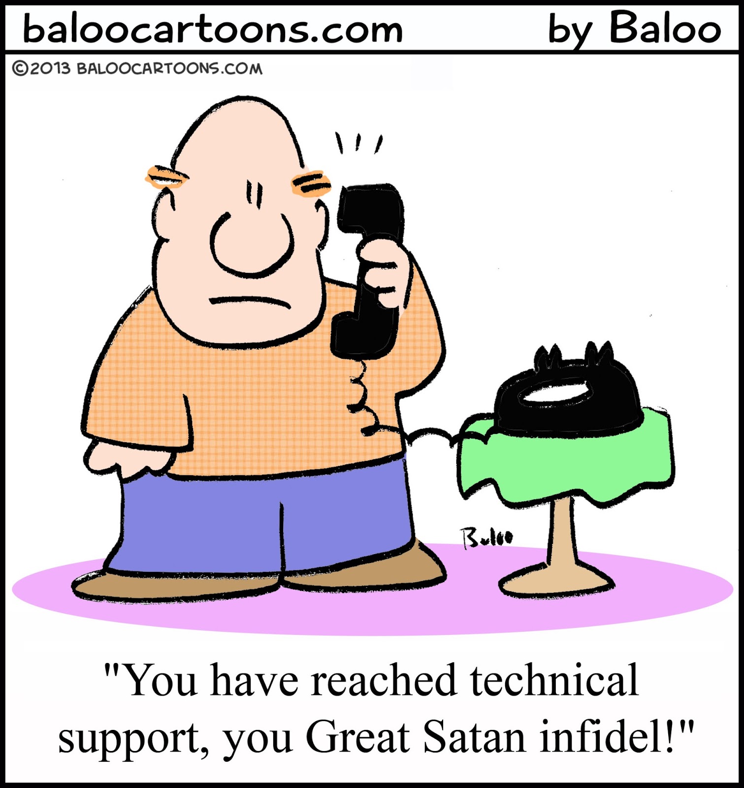 BALOO'S CARTOON BLOG: Tech Support cartoon
