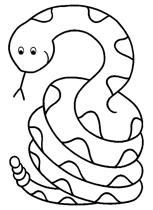 Free Animal Wild Snake Printable Coloring Pages title=