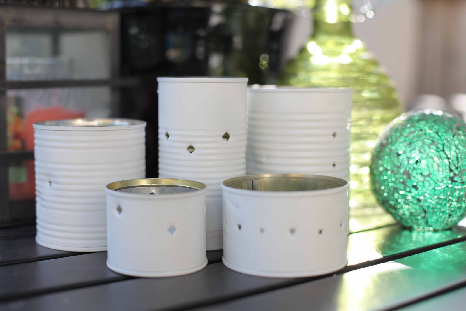 Beach House in The City tin can candle holders diy