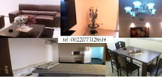appartement meublé de 3 chambres à Mermoz, Dakar neuf de grand standing