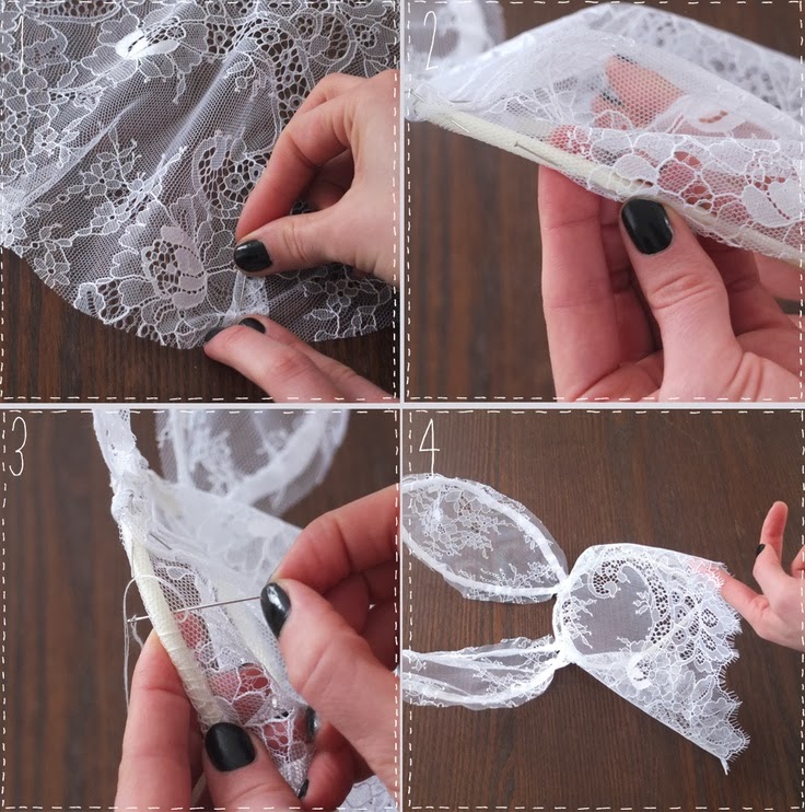 Orecchie Pizzo In Te Bunny Lace Diy Ears Da Fai Coniglio Diy HaqWUUSdw