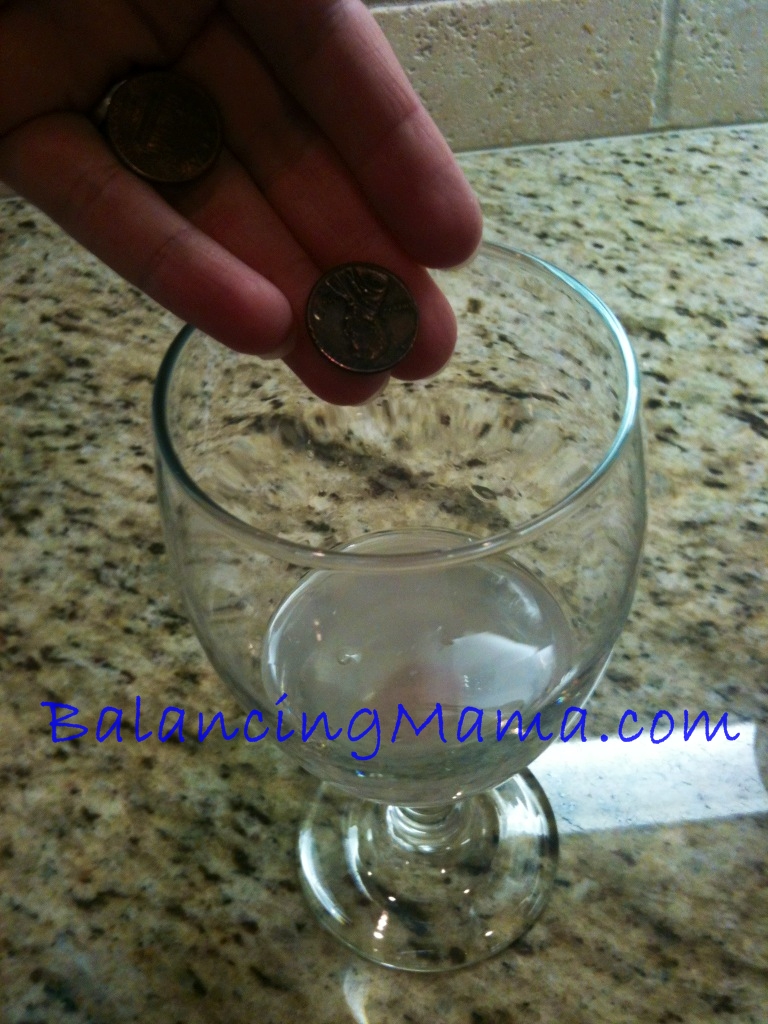 From BalancingMama Kindergarten science cleaning dirty pennies with