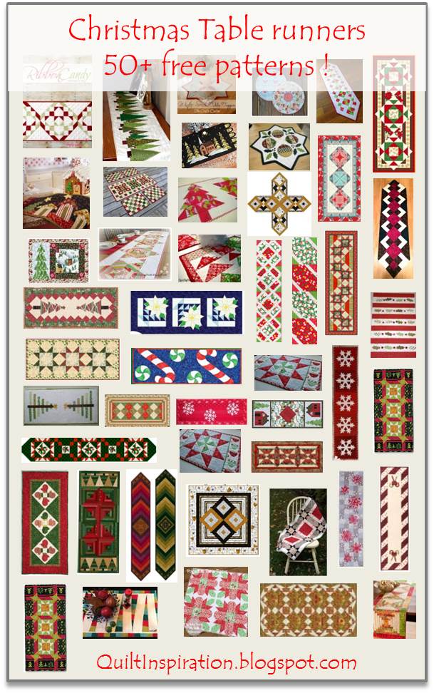 Quilt Inspiration: Free pattern day: Christmas Table Runners!