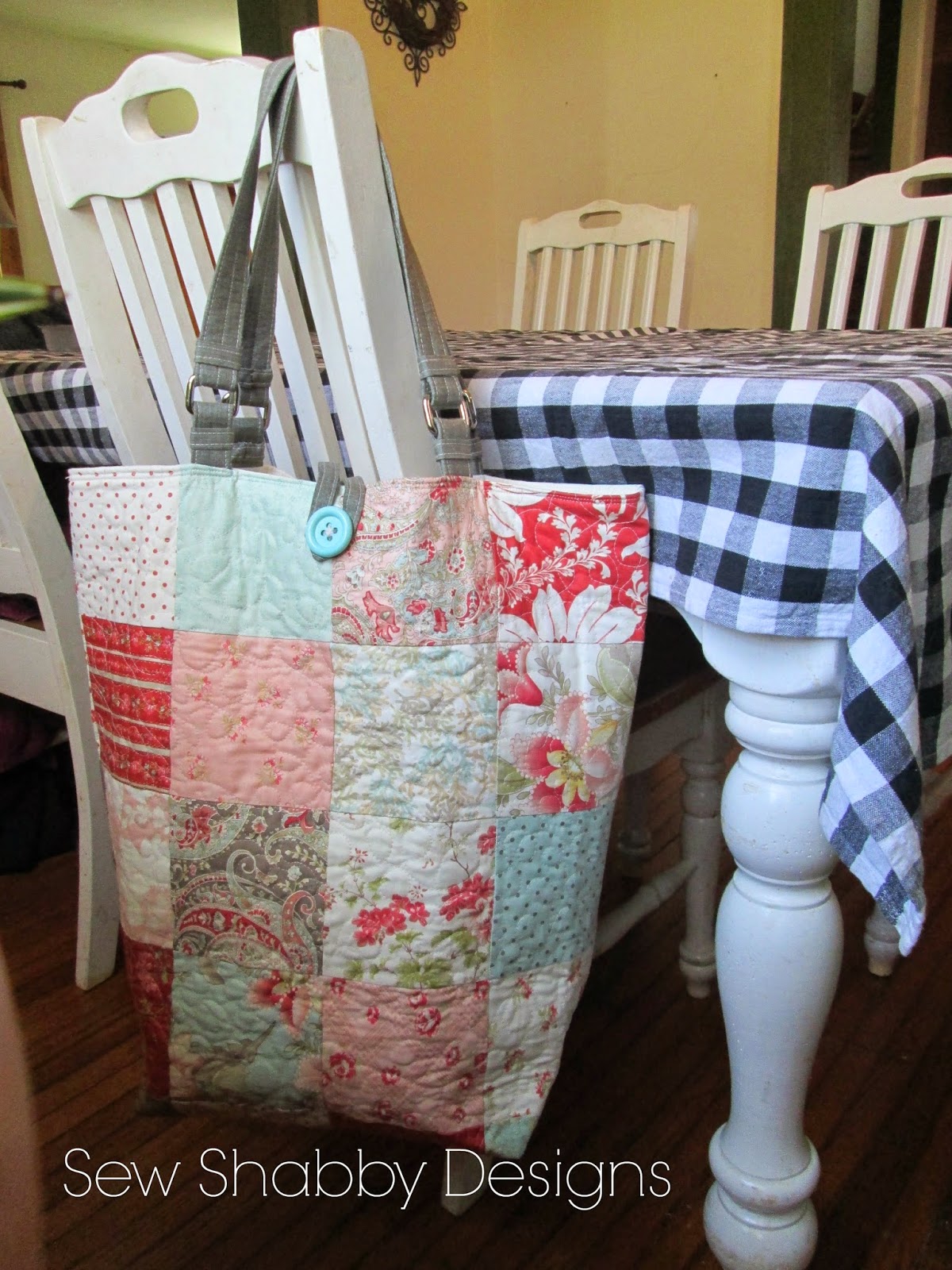 ... bag I have sewn. I used pre cut charm squares (5 inch squares) fabrics