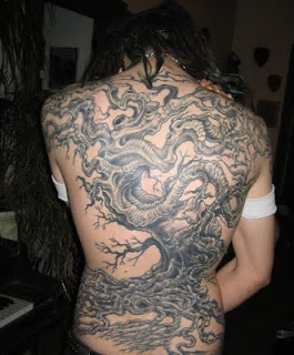 3D Style Tree Tattoo - Full back Piece Tattoo Design