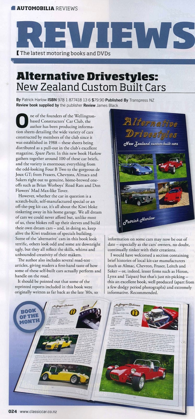 transpress nz 'NZ Classic Car Magazine' rates 'Alternative Drivestyles