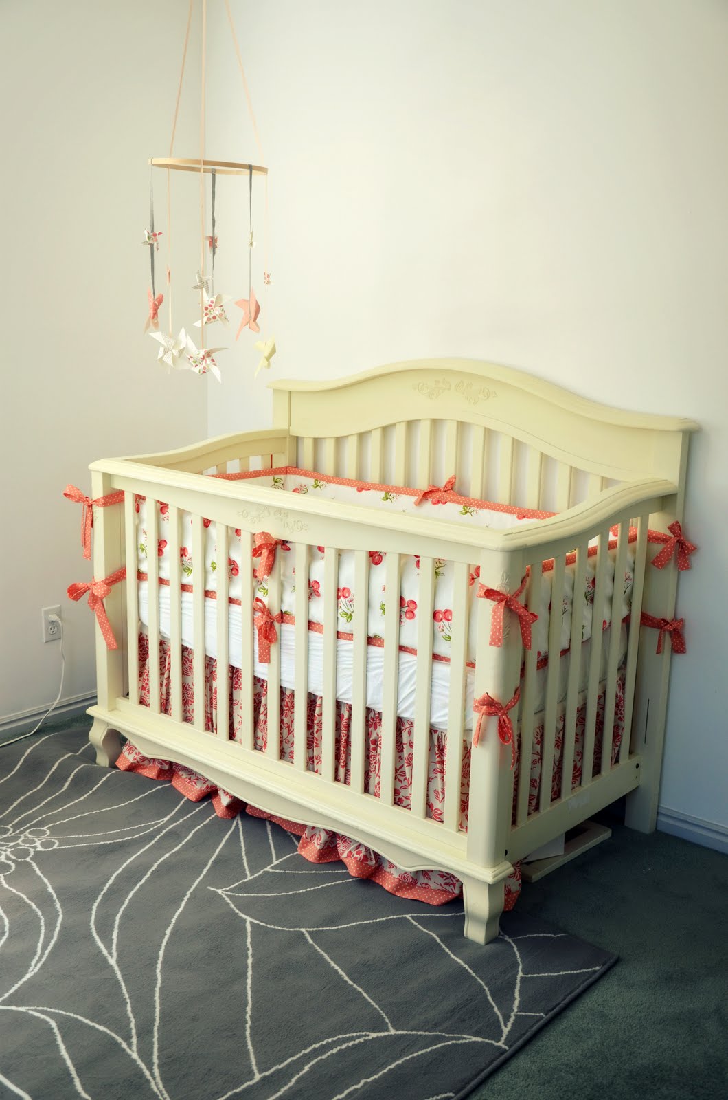 Johnny and Ashley peach & ivory nursery