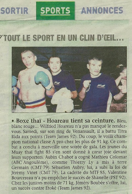 ARTICLE DU JOURNAL DU PAYS YONNAIS DU 01/11/12 EN PAGE SPORT