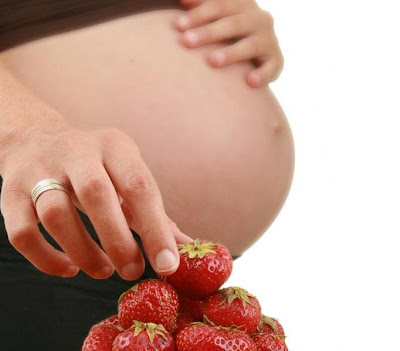 embarazada fresas