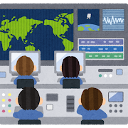 管制室のイラスト