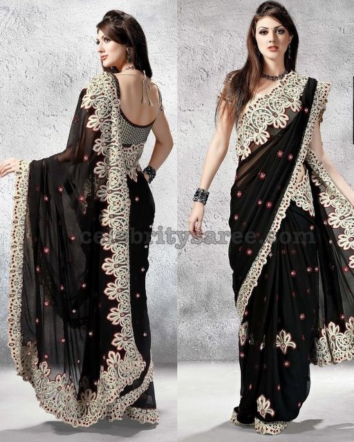 Thread Embroidery Saree Saree Blouse Patterns