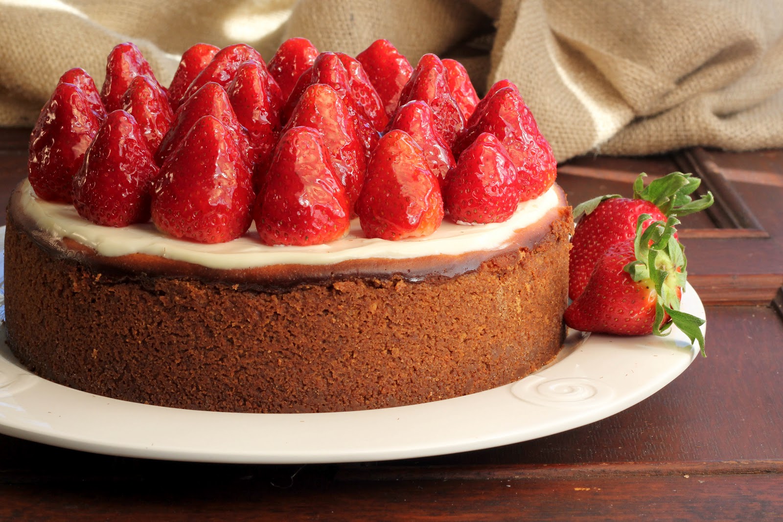 Strawberry Topped Cheesecake