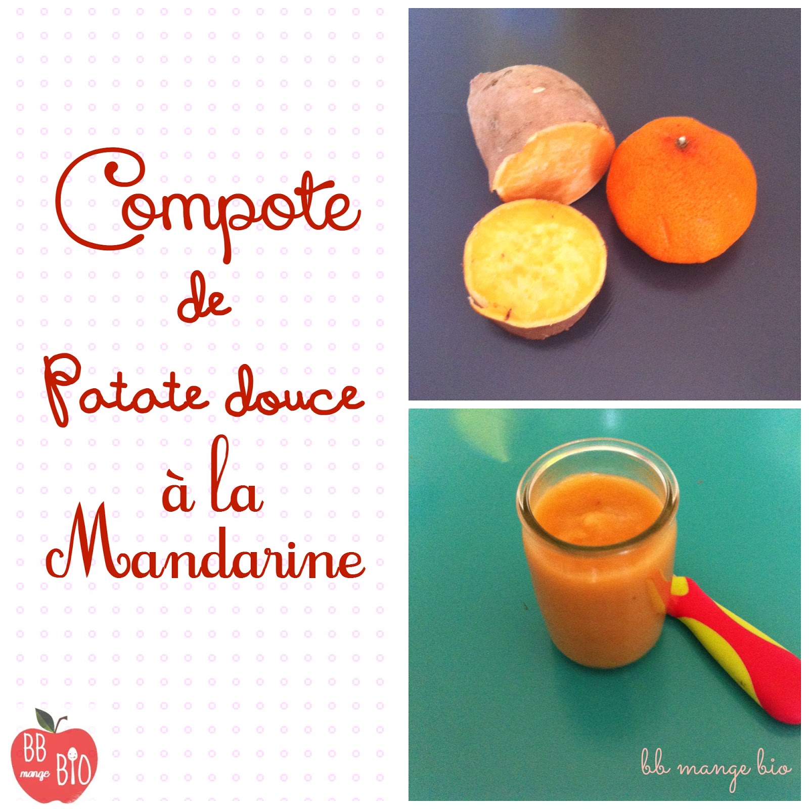BB mange bio Compote de patate douce à la mandarine