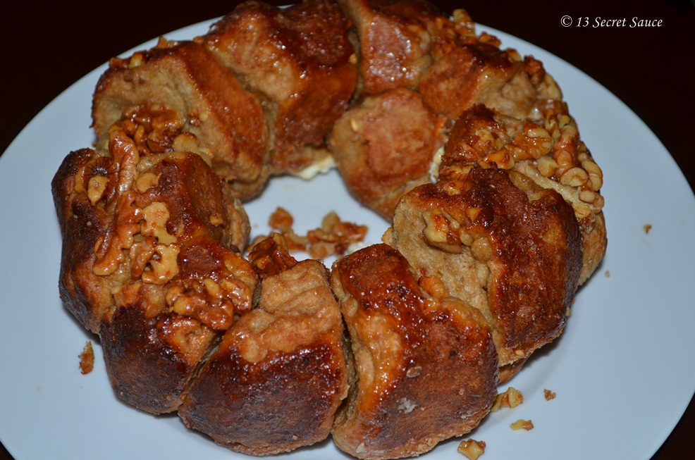 13 Secret Sauce Cream Cheese Stuffed Pull Apart Monkey Bread