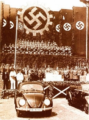 Adolf Hitler at the presentation of the Beetle