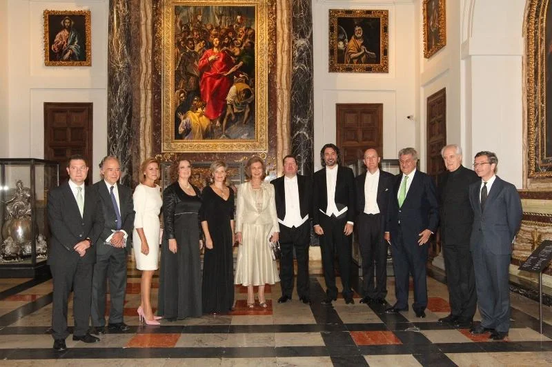 Queen Sofia at the Cathedral of Toledo, where she attended the performance of Mozart's Requiem concert.