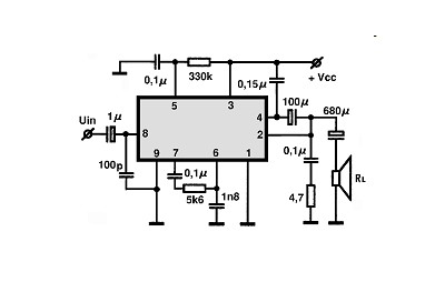 TDA1010 - 10W Audio Amplifier Circuit