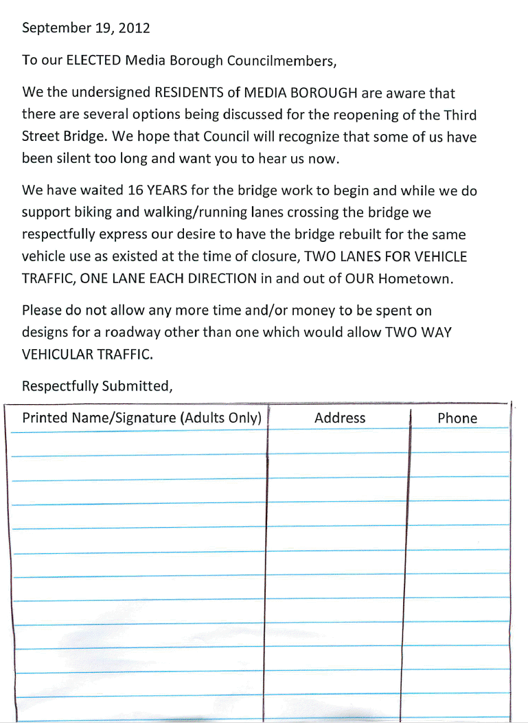 online petition template