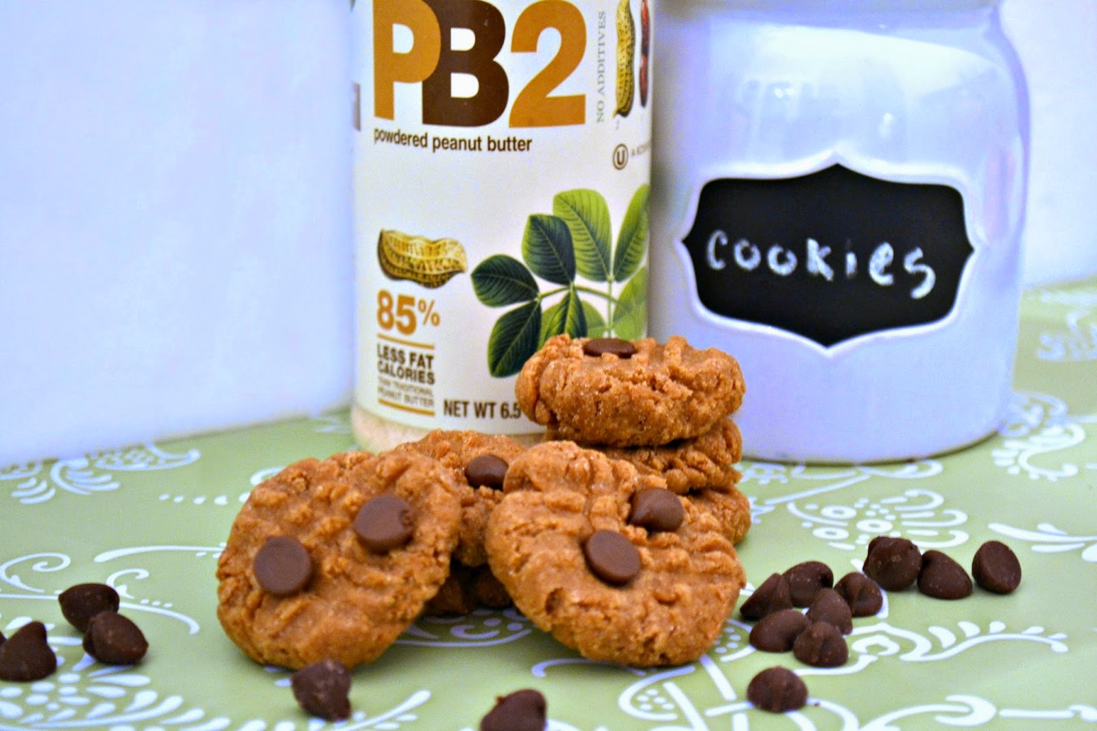 It's A Mom's World Clean and Healthy PB2 Chocolate Chip Cookies