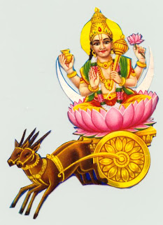 Picture of Lord Chandra the Moon God of Hindus