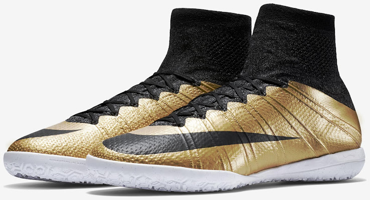 gold nike boots